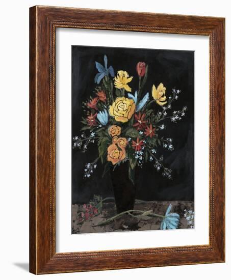 Noir Floral I-Megan Meagher-Framed Art Print