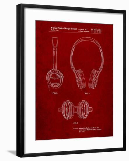 Noise Canceling Headphones Patent-Cole Borders-Framed Art Print