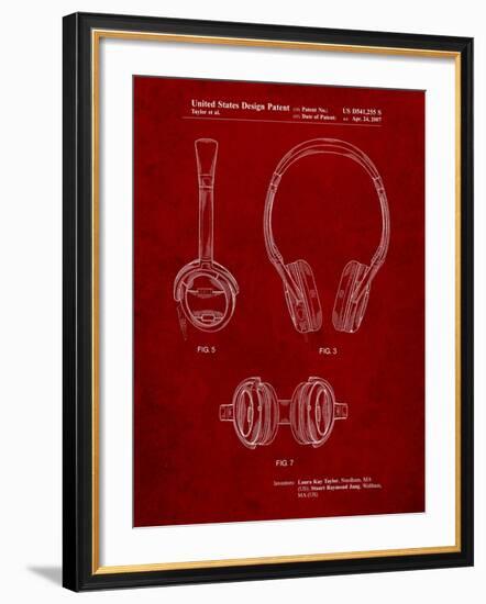 Noise Canceling Headphones Patent-Cole Borders-Framed Art Print