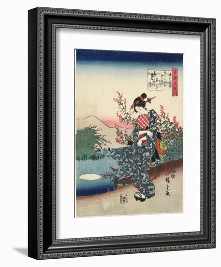 Noji in Omi Province, 1843-1847-Utagawa Hiroshige-Framed Giclee Print