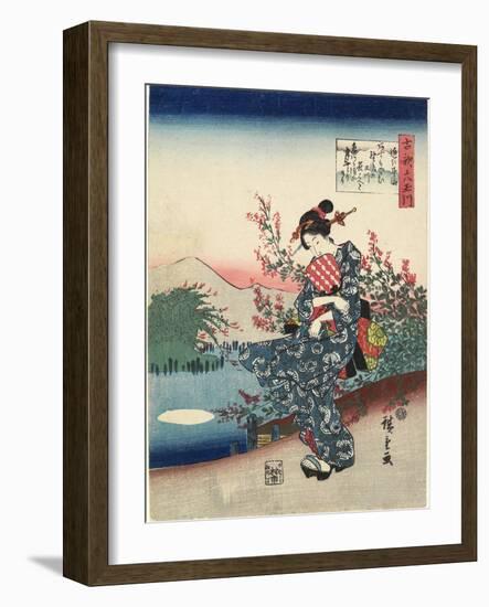 Noji in Omi Province, 1843-1847-Utagawa Hiroshige-Framed Giclee Print