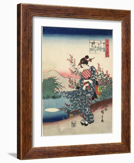 Noji in Omi Province, 1843-1847-Utagawa Hiroshige-Framed Giclee Print