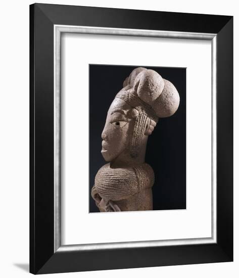 Nok terracotta bust of a woman, Nigeria, 900BC - 200AD-Werner Forman-Framed Photographic Print