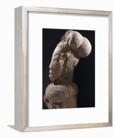 Nok terracotta bust of a woman, Nigeria, 900BC - 200AD-Werner Forman-Framed Photographic Print