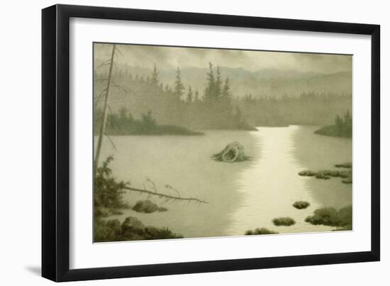 Nokken Screams, 1910 watercolor on paper-Theodor Severin Kittelsen-Framed Giclee Print