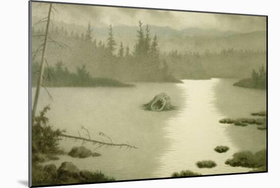 Nokken Screams, 1910 watercolor on paper-Theodor Severin Kittelsen-Mounted Giclee Print