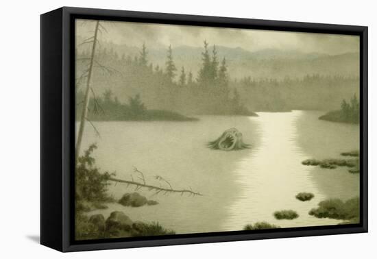 Nokken Screams, 1910 watercolor on paper-Theodor Severin Kittelsen-Framed Premier Image Canvas