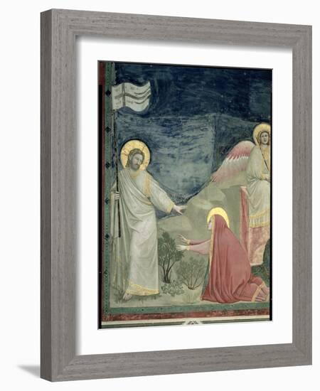 Noli Me Tangere, Detail of Christ and Mary Magdalene, c.1305-Giotto di Bondone-Framed Giclee Print