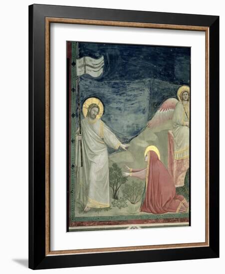 Noli Me Tangere, Detail of Christ and Mary Magdalene, c.1305-Giotto di Bondone-Framed Giclee Print