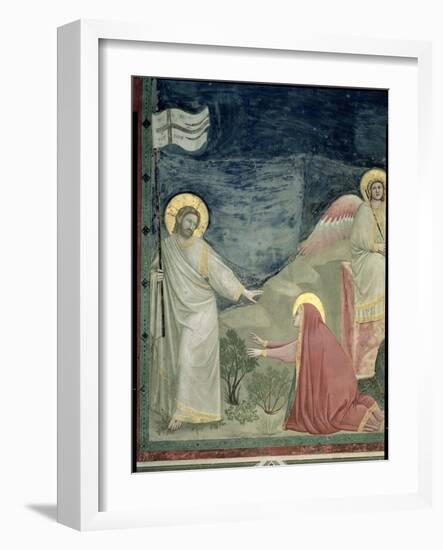 Noli Me Tangere, Detail of Christ and Mary Magdalene, c.1305-Giotto di Bondone-Framed Giclee Print