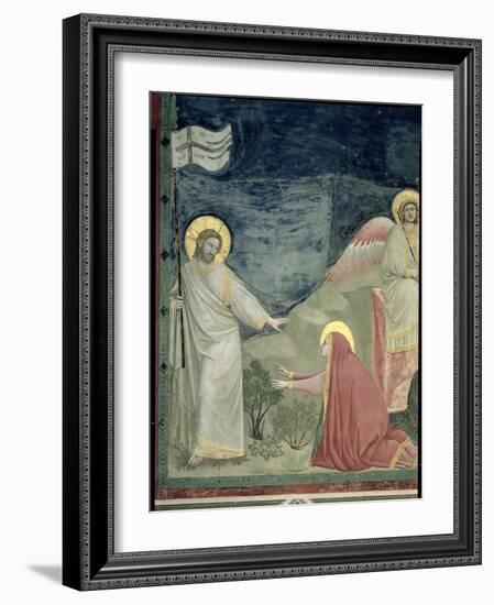 Noli Me Tangere, Detail of Christ and Mary Magdalene, c.1305-Giotto di Bondone-Framed Giclee Print