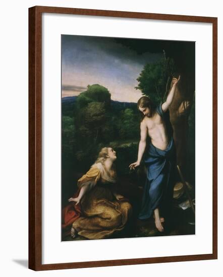 Noli Me Tangere, Touch Me Not, Risen Christ Appears to Mary Magdalene, 1525-Antonio Allegri Da Correggio-Framed Giclee Print