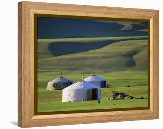 Nomads' Camp, Terkhin Valley, Arkhangai, Mongolia-Bruno Morandi-Framed Premier Image Canvas