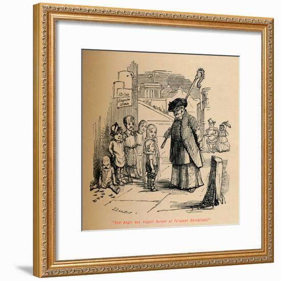 'Non Angli sed Angeli forent si fuissent Christiani', c1860, (c1860)-John Leech-Framed Giclee Print