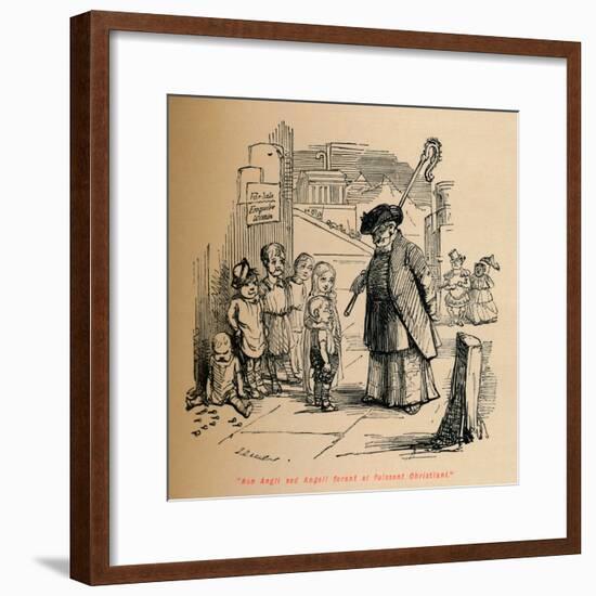 'Non Angli sed Angeli forent si fuissent Christiani', c1860, (c1860)-John Leech-Framed Giclee Print