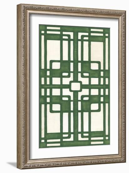 Non-Embellish Emerald Deco Panel I-Erica J. Vess-Framed Art Print