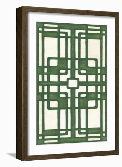 Non-Embellish Emerald Deco Panel I-Erica J. Vess-Framed Art Print