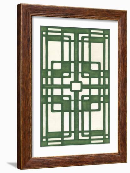 Non-Embellish Emerald Deco Panel I-Erica J. Vess-Framed Art Print