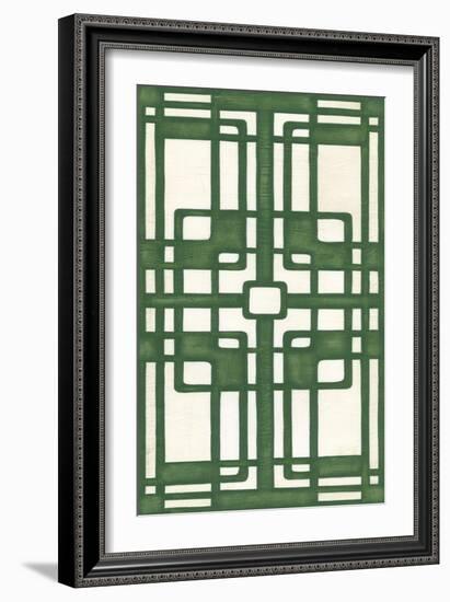 Non-Embellish Emerald Deco Panel I-Erica J. Vess-Framed Art Print
