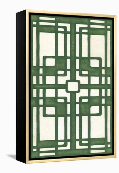 Non-Embellish Emerald Deco Panel I-Erica J. Vess-Framed Stretched Canvas