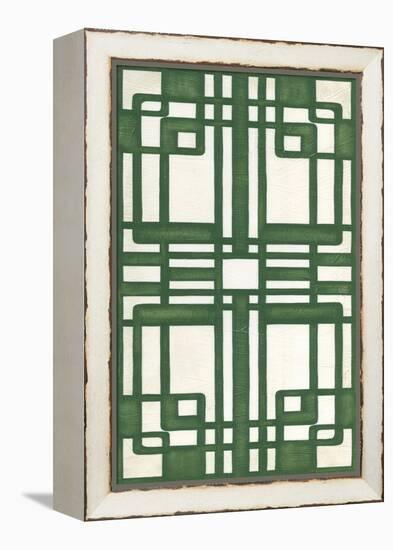Non-Embellish Emerald Deco Panel II-Erica J. Vess-Framed Stretched Canvas