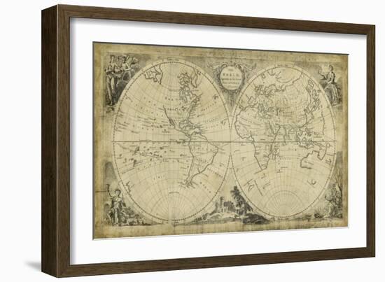 Non-Embellish World Discoveries Map-T. Jeffreys-Framed Art Print