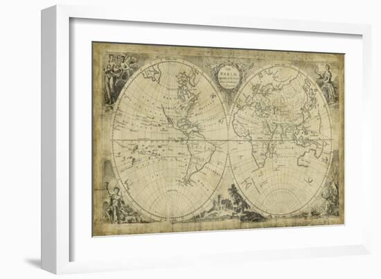Non-Embellish World Discoveries Map-T. Jeffreys-Framed Art Print