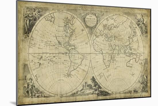 Non-Embellish World Discoveries Map-T. Jeffreys-Mounted Art Print