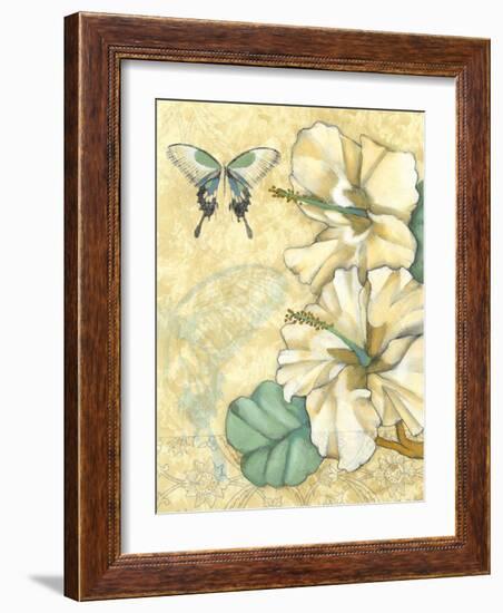 Non-Embellished Hibiscus Medley I-null-Framed Art Print