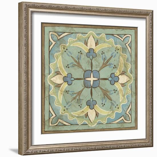 Non-Embellished Ornamental Tile IV-null-Framed Art Print