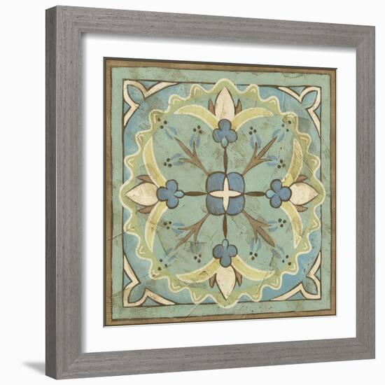 Non-Embellished Ornamental Tile IV-null-Framed Art Print