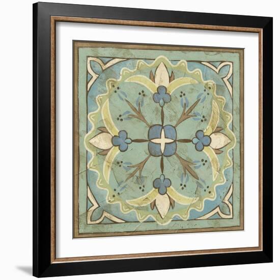 Non-Embellished Ornamental Tile IV-null-Framed Art Print