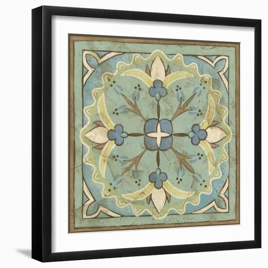 Non-Embellished Ornamental Tile IV-null-Framed Art Print