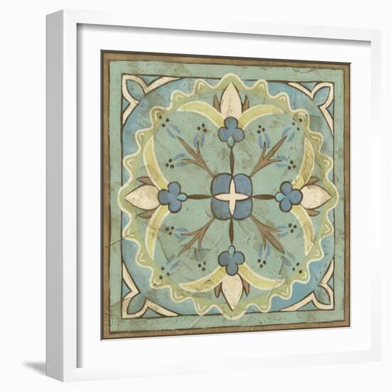 Non-Embellished Ornamental Tile IV-null-Framed Art Print