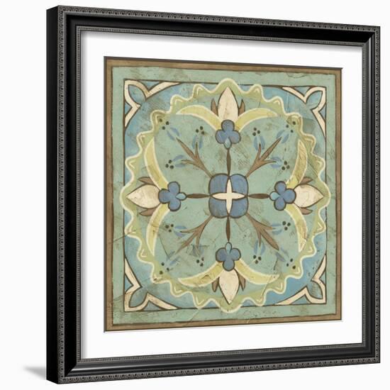 Non-Embellished Ornamental Tile IV-null-Framed Art Print