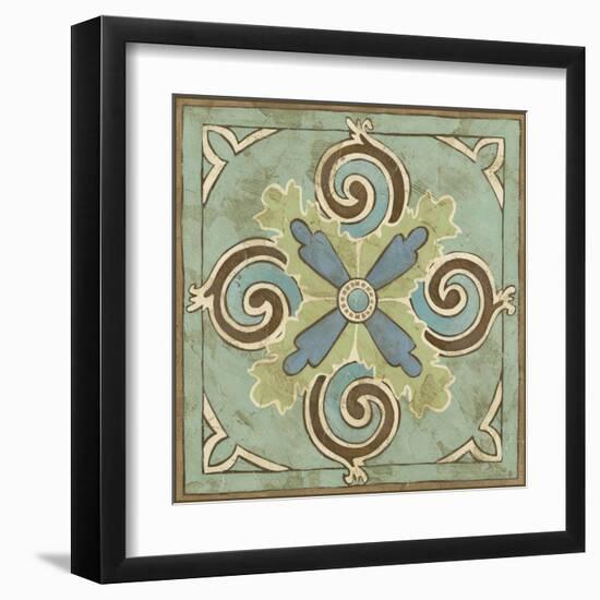 Non-Embellished Ornamental Tile V-null-Framed Art Print