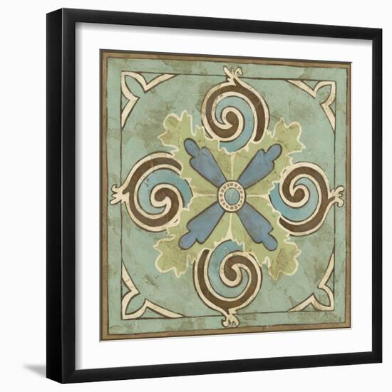 Non-Embellished Ornamental Tile V-null-Framed Art Print