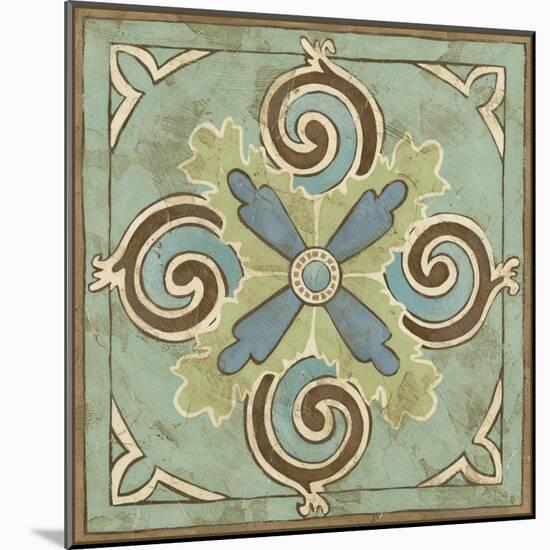 Non-Embellished Ornamental Tile V-null-Mounted Art Print