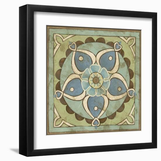 Non-Embellished Ornamental Tile VI-null-Framed Art Print