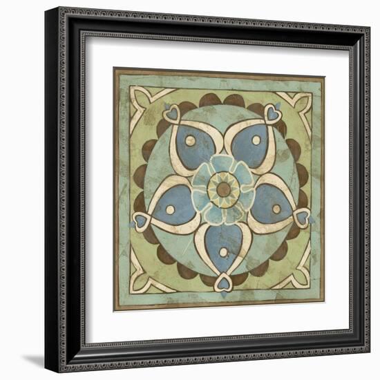 Non-Embellished Ornamental Tile VI-null-Framed Art Print