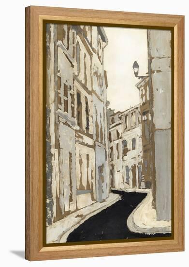 Non-Embellished Streets of Paris II-Megan Meagher-Framed Stretched Canvas