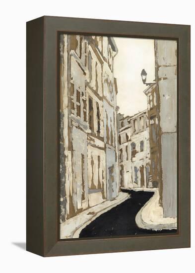 Non-Embellished Streets of Paris II-Megan Meagher-Framed Stretched Canvas