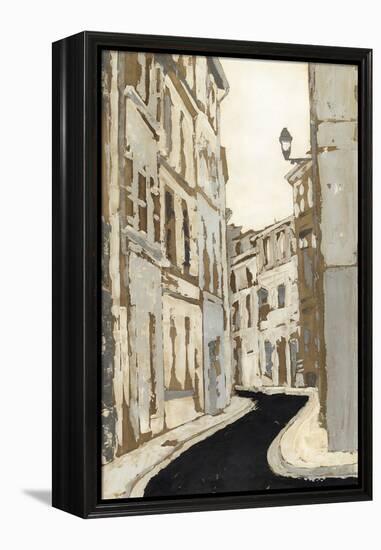 Non-Embellished Streets of Paris II-Megan Meagher-Framed Stretched Canvas