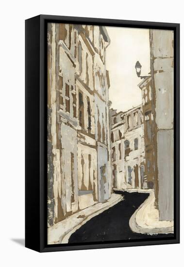 Non-Embellished Streets of Paris II-Megan Meagher-Framed Stretched Canvas