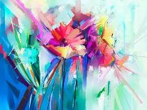 Abstract Flower Watercolor Painting-Nongkran_ch-Mounted Photographic Print