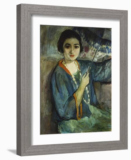 Nono with Umbrella; Nono a L'Ombrelle-Henri Lebasque-Framed Giclee Print