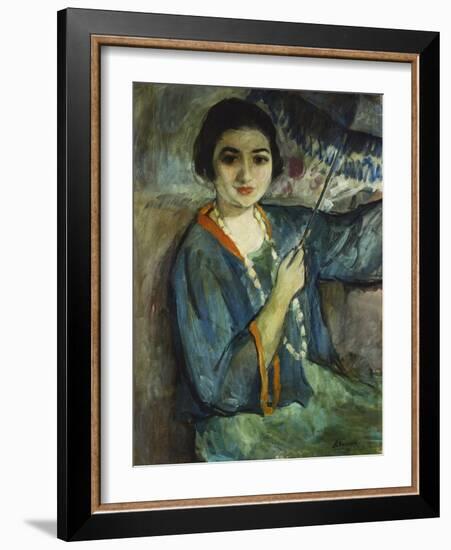 Nono with Umbrella; Nono a L'Ombrelle-Henri Lebasque-Framed Giclee Print