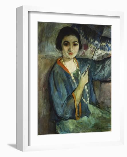 Nono with Umbrella; Nono a L'Ombrelle-Henri Lebasque-Framed Giclee Print