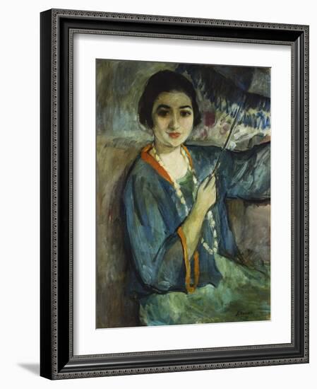 Nono with Umbrella; Nono a L'Ombrelle-Henri Lebasque-Framed Giclee Print