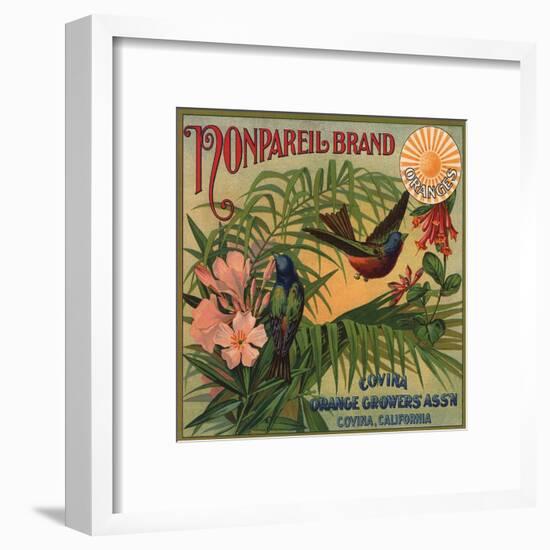 Nonpareil Brand - Covina, California - Citrus Crate Label-Lantern Press-Framed Art Print